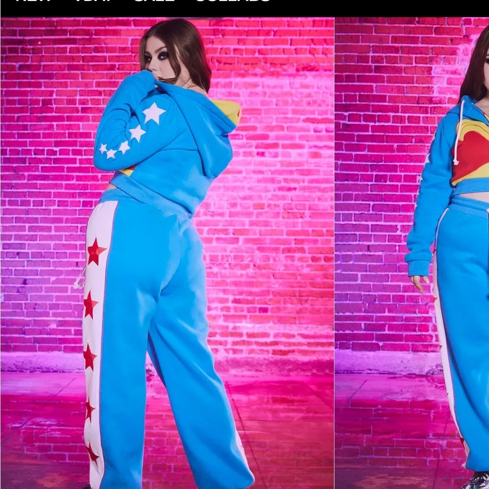 Dolls Kill x DC Comics | Warrior Goddess Sweatpants || XXS - Picture 8 of 9